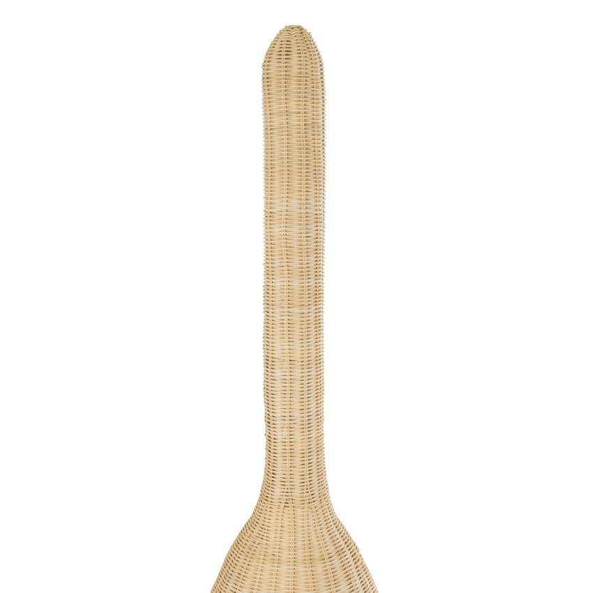 PARADIS  Boho Επιδαπέδιο Φωτιστικό Μονόφωτο 1 x E27 IP20 Μπεζ Ξύλο - Μ40 x Π40 x Υ150cm