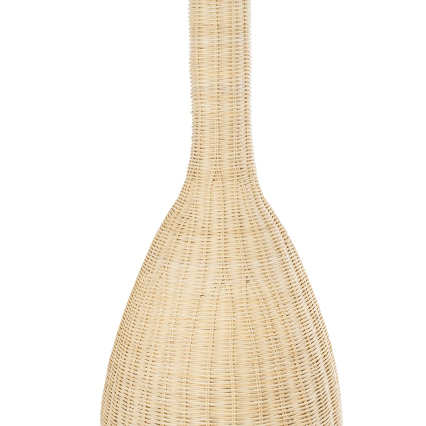 PARADIS  Boho Επιδαπέδιο Φωτιστικό Μονόφωτο 1 x E27 IP20 Μπεζ Ξύλο - Μ40 x Π40 x Υ150cm