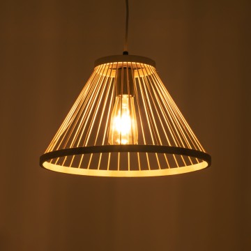 GLOBOSTAR® TYGEE  Boho Κρεμαστό Φωτιστικό Οροφής με Ντουί 1 x E27 AC 220-240V IP20 - Μπεζ - Μ35 x Π35 x Υ22cm