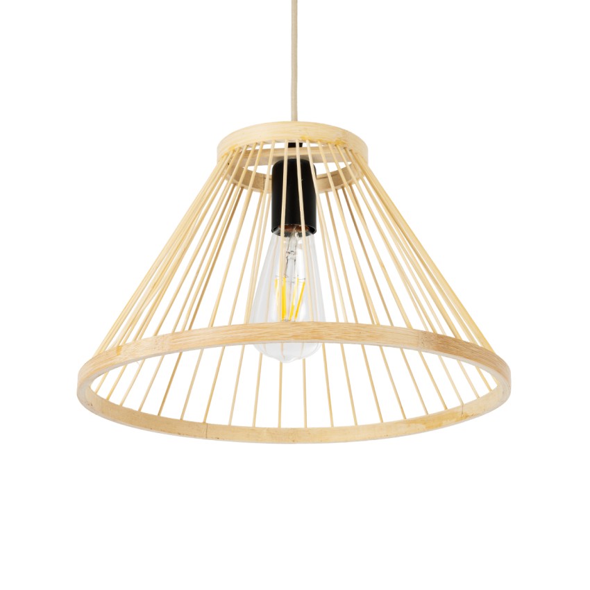GLOBOSTAR® TYGEE  Boho Κρεμαστό Φωτιστικό Οροφής με Ντουί 1 x E27 AC 220-240V IP20 - Μπεζ - Μ35 x Π35 x Υ22cm