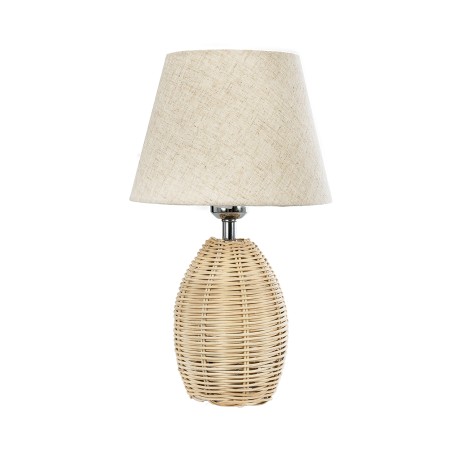 GLOBOSTAR® HASUMI  Boho Επιτραπέζιο Φωτιστικό Πορτατίφ με Ντουί 1 x E27 AC 220-240V IP20 - Μπεζ - Μ23 x Π23 x Υ40cm