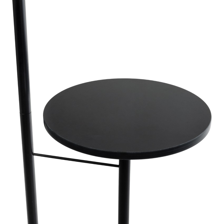 CORDELIA  Μοντέρνο Επιδαπέδιο Φωτιστικό Μονόφωτο 1 x E27 IP20 Μαύρο & Χρυσό Μέταλλο, Λευκό Γυαλί με Μαύρο Μάρμαρο - Μ30 x Π38 x Υ180cm