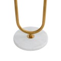 GLOBOSTAR® CORDELIA  Μοντέρνο Επιδαπέδιο Φωτιστικό με Ντουί 1 x E27 AC 220-240V IP20 - Χρυσό & Λευκό - Μ30 x Π38 x Υ180cm