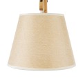 TALISHA  Μοντέρνο Επιτοίχιο Φωτιστικό Απλίκα Μονόφωτο 1 x E27 IP20 Μπεζ Ξύλο με Μπεζ Ύφασμα - Μ100 x Π15 x Υ36cm