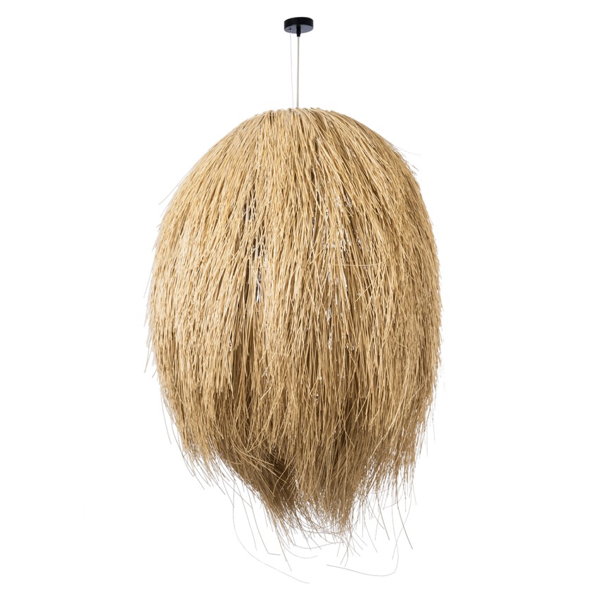 ARCHIPELAGO  Boho Κρεμαστό Φωτιστικό Πλέγμα Μονόφωτο 1 x E27 IP20 Μπεζ Ξύλο - Μ100 x Π100 x Υ120cm