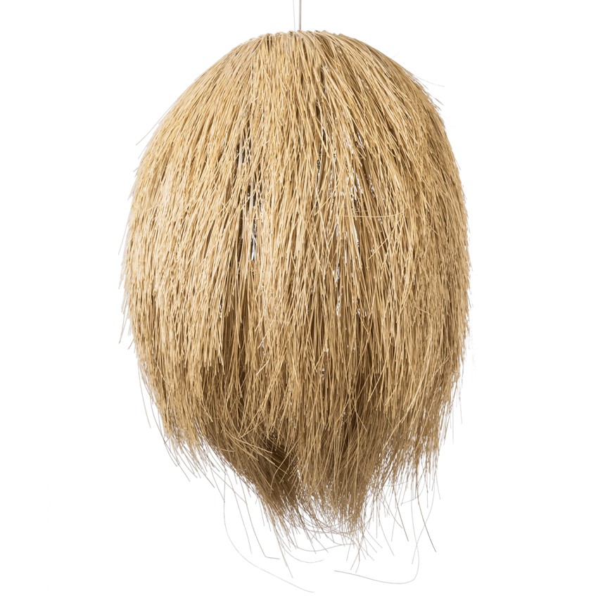 ARCHIPELAGO  Boho Κρεμαστό Φωτιστικό Πλέγμα Μονόφωτο 1 x E27 IP20 Μπεζ Ξύλο - Μ100 x Π100 x Υ120cm