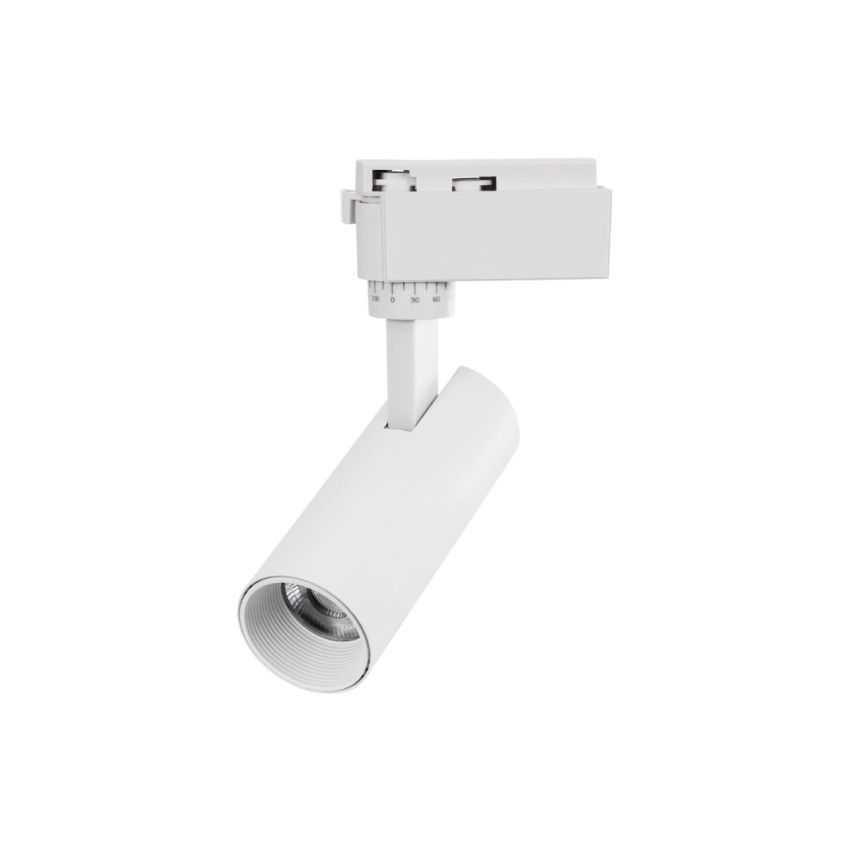 LUGANO  Μονοφασικό Φωτιστικό Σποτ Ράγας LED 10W 1200lm 36° Acrylic HQ LENS AC 220-240V IP20 Φ4.5 x Υ19cm Θερμό Λευκό 2700K - EUROTRACK® System 1L+1N - Λευκό - Bridgelux Chip - TÜV Certified Driver