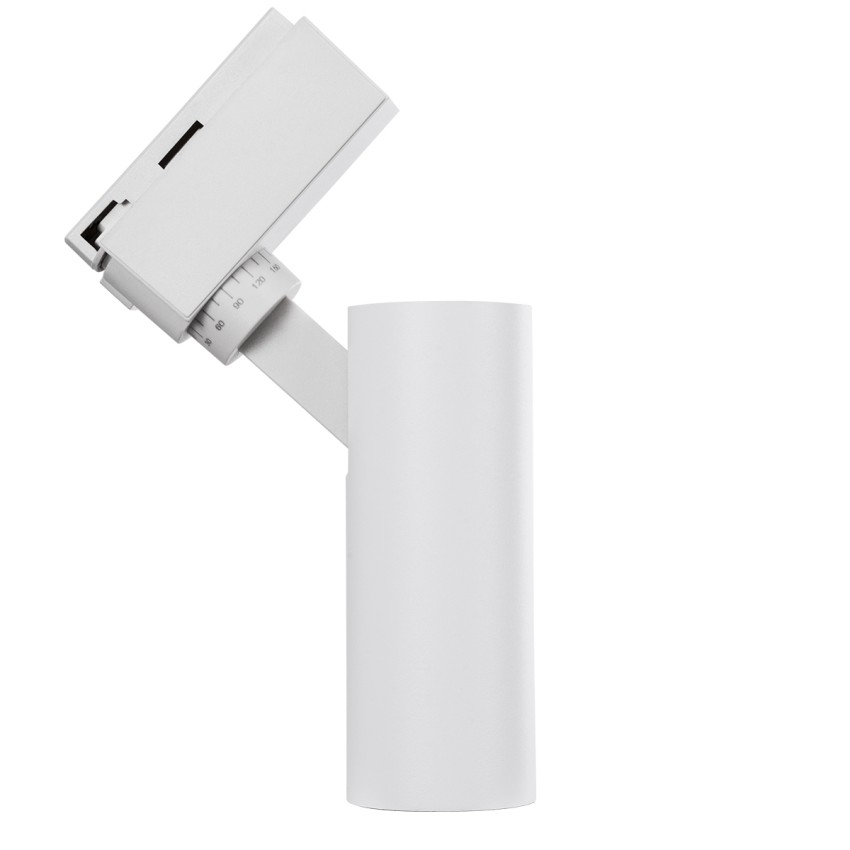 LUGANO  Μονοφασικό Φωτιστικό Σποτ Ράγας LED 10W 1200lm 36° Acrylic HQ LENS AC 220-240V IP20 Φ4.5 x Υ19cm Θερμό Λευκό 2700K - EUROTRACK® System 1L+1N - Λευκό - Bridgelux Chip - TÜV Certified Driver