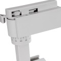 LUGANO  Μονοφασικό Φωτιστικό Σποτ Ράγας LED 10W 1200lm 36° Acrylic HQ LENS AC 220-240V IP20 Φ4.5 x Υ19cm Θερμό Λευκό 2700K - EUROTRACK® System 1L+1N - Λευκό - Bridgelux Chip - TÜV Certified Driver