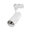 GLOBOSTAR® LUGANO  Μονοφασικό Σποτ Ράγας LED 20W 2500lm 36° AC 220-240V IP20 Φυσικό Λευκό 4500K - Bridgelux COB Chip & TÜV SÜD Driver - Eurotrack 1PH  - Λευκό Ματ - Μ6.5 x Π6.5 x Υ22cm