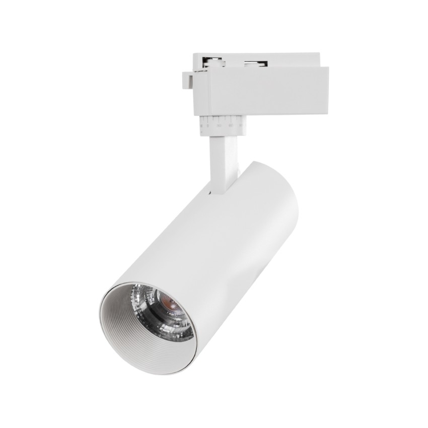 GLOBOSTAR® LUGANO  Μονοφασικό Σποτ Ράγας LED 20W 2500lm 36° AC 220-240V IP20 Φυσικό Λευκό 4500K - Bridgelux COB Chip & TÜV SÜD Driver - Eurotrack 1PH  - Λευκό Ματ - Μ6.5 x Π6.5 x Υ22cm