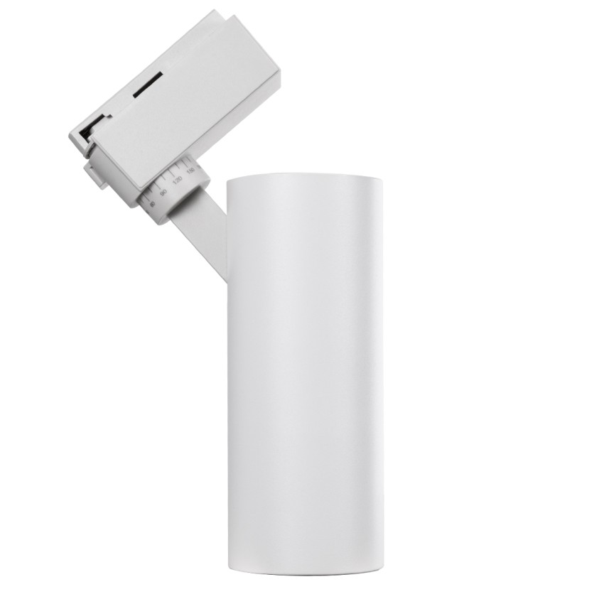 GLOBOSTAR® LUGANO  Μονοφασικό Σποτ Ράγας LED 20W 2500lm 36° AC 220-240V IP20 Φυσικό Λευκό 4500K - Bridgelux COB Chip & TÜV SÜD Driver - Eurotrack 1PH  - Λευκό Ματ - Μ6.5 x Π6.5 x Υ22cm