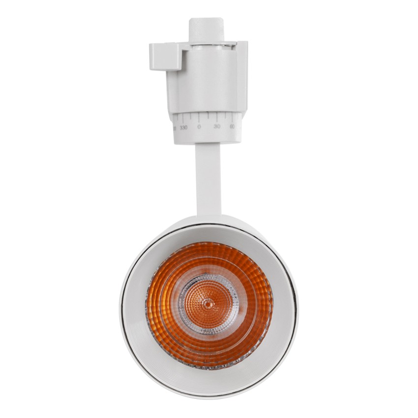 GLOBOSTAR® LUGANO  Μονοφασικό Σποτ Ράγας LED 20W 2500lm 36° AC 220-240V IP20 Φυσικό Λευκό 4500K - Bridgelux COB Chip & TÜV SÜD Driver - Eurotrack 1PH  - Λευκό Ματ - Μ6.5 x Π6.5 x Υ22cm