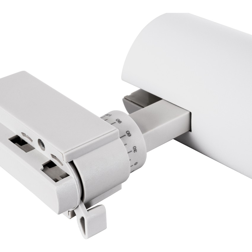 GLOBOSTAR® LUGANO  Μονοφασικό Σποτ Ράγας LED 20W 2500lm 36° AC 220-240V IP20 Φυσικό Λευκό 4500K - Bridgelux COB Chip & TÜV SÜD Driver - Eurotrack 1PH  - Λευκό Ματ - Μ6.5 x Π6.5 x Υ22cm