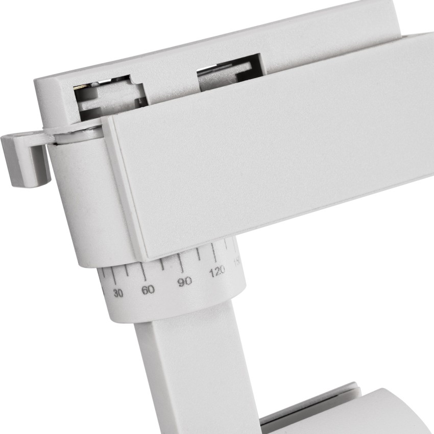 GLOBOSTAR® LUGANO  Μονοφασικό Σποτ Ράγας LED 20W 2500lm 36° AC 220-240V IP20 Φυσικό Λευκό 4500K - Bridgelux COB Chip & TÜV SÜD Driver - Eurotrack 1PH  - Λευκό Ματ - Μ6.5 x Π6.5 x Υ22cm