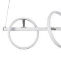 CIRCOLARE  Κρεμαστό Φωτιστικό Οροφής Design LED CCT 75W 8400lm 360° AC 220-240V - Εναλλαγή Φωτισμού μέσω Τηλεχειριστηρίου All In One Ψυχρό 6000k+Φυσικό 4500k+Θερμό 2700k Dimmable Μ120 x Π25 x Υ25cm - Λευκό