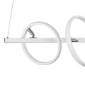 CIRCOLARE  Κρεμαστό Φωτιστικό Οροφής Design LED CCT 75W 8400lm 360° AC 220-240V - Εναλλαγή Φωτισμού μέσω Τηλεχειριστηρίου All In One Ψυχρό 6000k+Φυσικό 4500k+Θερμό 2700k Dimmable Μ120 x Π25 x Υ25cm - Λευκό
