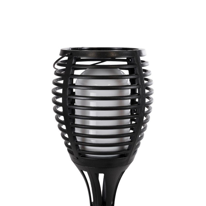 FIAMMA  Αυτόνομο Ηλιακό Καρφωτό Φωτιστικό Κήπου LED SMD 2W 80lm με Ενσωματωμένη Μπαταρία 1500mAh - Φωτοβολταϊκό Πάνελ - Αισθητήρα Ημέρας-Νύχτας Φαναράκι Κήπου - Εφέ Φλόγας Διακοσμητικό - Αδιάβροχο IP65 - 1800K Φ10 x Υ55cm