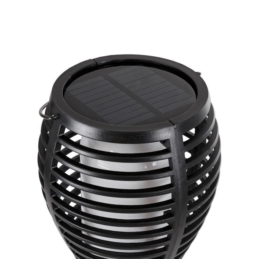 FIAMMA  Αυτόνομο Ηλιακό Καρφωτό Φωτιστικό Κήπου LED SMD 2W 80lm με Ενσωματωμένη Μπαταρία 1500mAh - Φωτοβολταϊκό Πάνελ - Αισθητήρα Ημέρας-Νύχτας Φαναράκι Κήπου - Εφέ Φλόγας Διακοσμητικό - Αδιάβροχο IP65 - 1800K Φ10 x Υ55cm