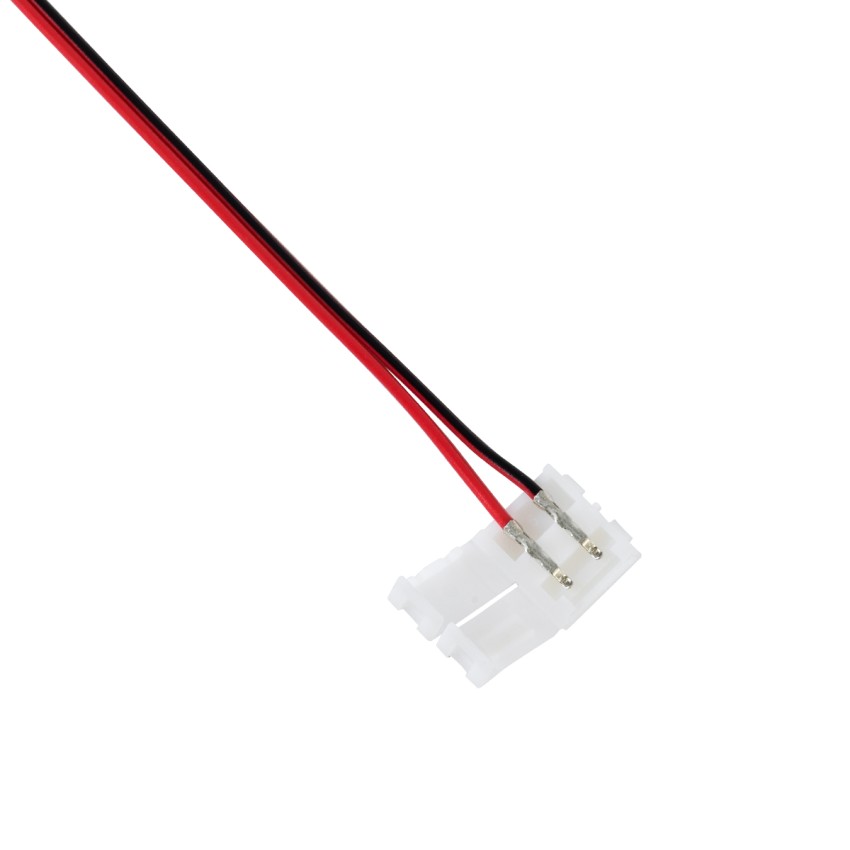 GLOBOSTAR® STRIPCON  Ταχυσύνδεσμος για Μονόχρωμη Ταινία LED 10mm σε 2 Καλώδια IP20 - Λευκό - Μ16 x Π1.5 x Υ0.3cm