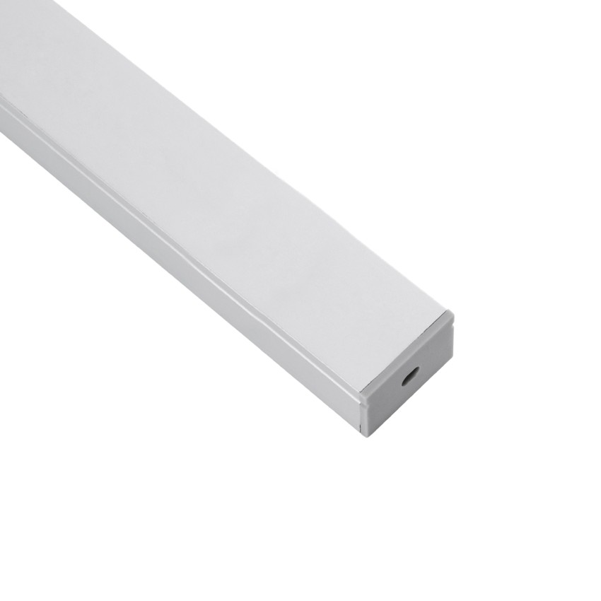 SURFACE-PROFILE  Προφίλ Αλουμινίου - Βάση & Ψύκτρα Ταινίας LED με Λευκό Γαλακτερό Κάλυμμα - Επιφανειακή Χρήση - Πατητό Κάλυμμα - Ασημί - 1 Μέτρο - Μ100 x Π3 x Υ2cm