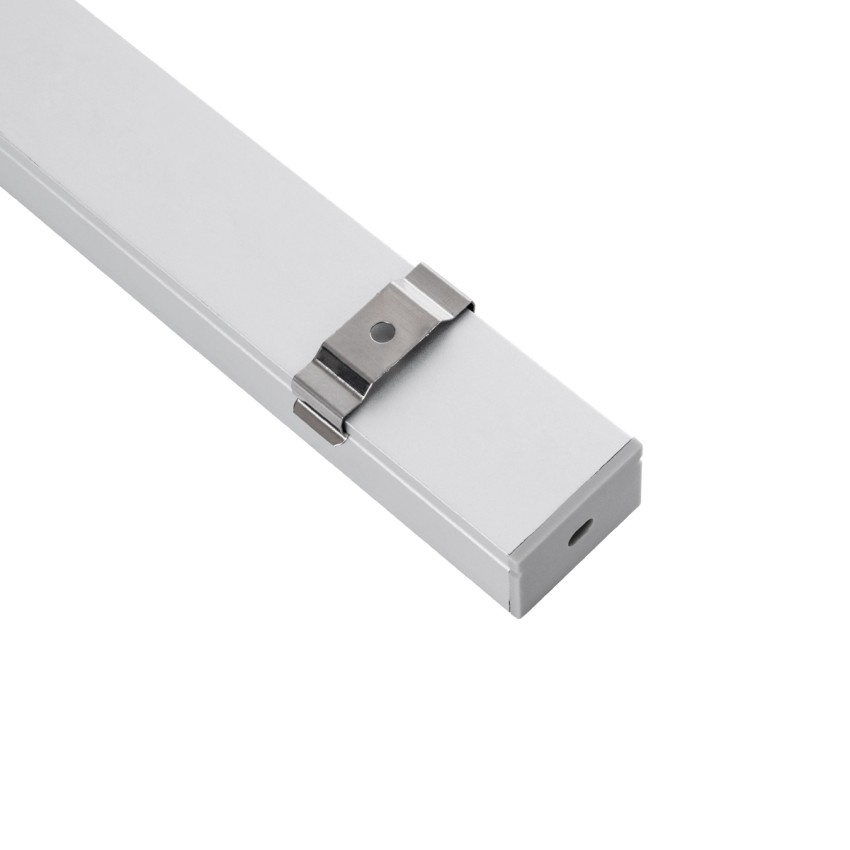 SURFACE-PROFILE  Προφίλ Αλουμινίου - Βάση & Ψύκτρα Ταινίας LED με Λευκό Γαλακτερό Κάλυμμα - Επιφανειακή Χρήση - Πατητό Κάλυμμα - Ασημί - 1 Μέτρο - Μ100 x Π3 x Υ2cm