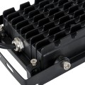 GLOBOSTAR® RGBFLOOD  Προβολέας με IR Ασύρματο Χειριστήριο LED 10W 650lm 120° AC 220-240V Αδιάβροχο IP66 Πολύχρωμο RGB Dimmable - Μαύρο Ματ - Μ11 x Π4 x Υ13.5cm