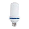 GLOBOSTAR® TUBATO  Λάμπα E27 LED 9W 350lm 260° AC 220-240V IP20 Πορτοκαλί 1800K με Εφέ Φλόγας & Αναστροφή - Λευκό Γαλακτερό - Μ6 x Π6 x Υ15cm