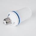 GLOBOSTAR® TUBATO  Λάμπα E27 LED 9W 350lm 260° AC 220-240V IP20 Πορτοκαλί 1800K με Εφέ Φλόγας & Αναστροφή - Λευκό Γαλακτερό - Μ6 x Π6 x Υ15cm