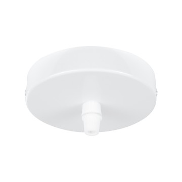 GLOBOSTAR® WALLBASE  Μεταλλική Ροζέτα για Κρέμαση 1 Φωτιστικού - Λευκό - Μ10 x Π10 x Υ2cm