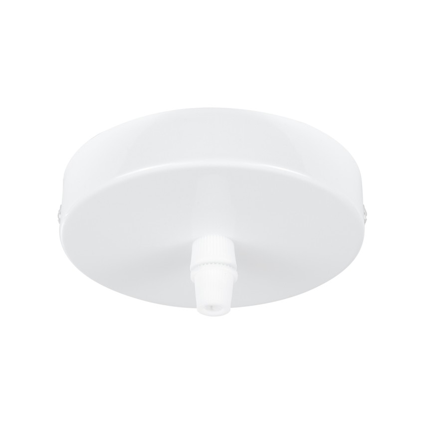 GLOBOSTAR® WALLBASE  Μεταλλική Ροζέτα για Κρέμαση 1 Φωτιστικού - Λευκό - Μ10 x Π10 x Υ2cm