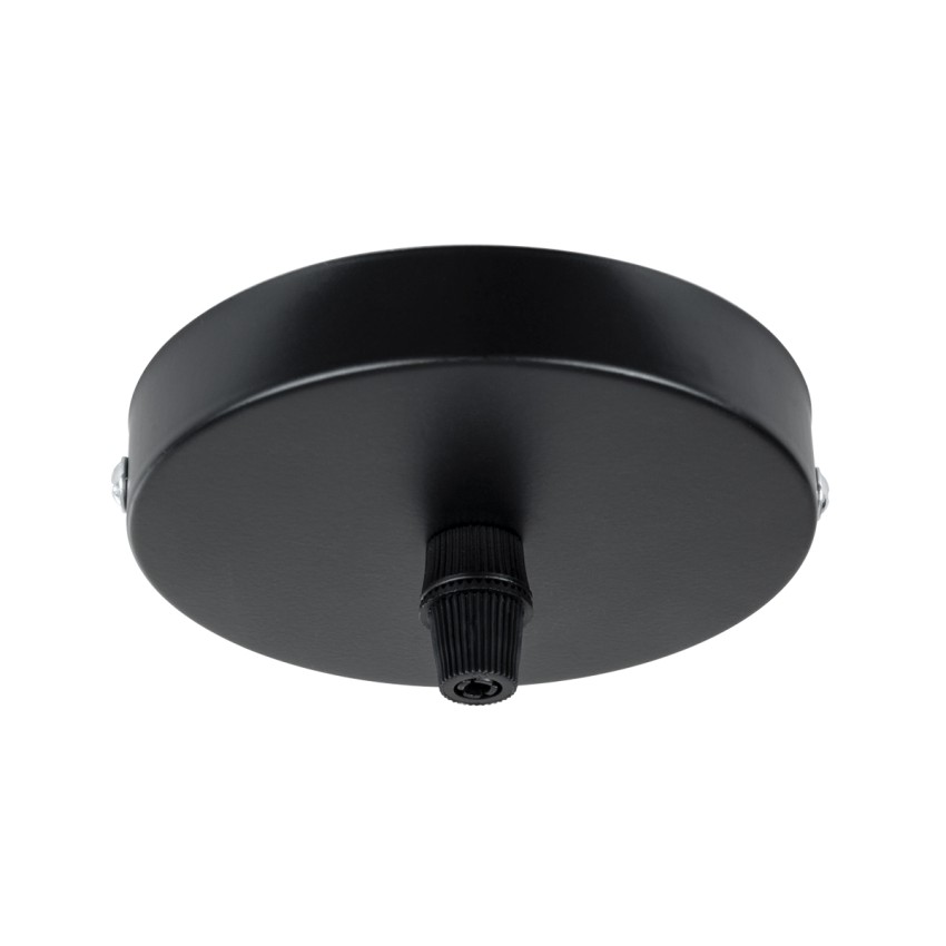 DIY  Επιτοίχια Στρογγυλή Ροζέτα - Βάση για 1 Κρεμαστό Φωτιστικό - Φ10 x Υ2cm - Μαύρο - Μεταλλικό