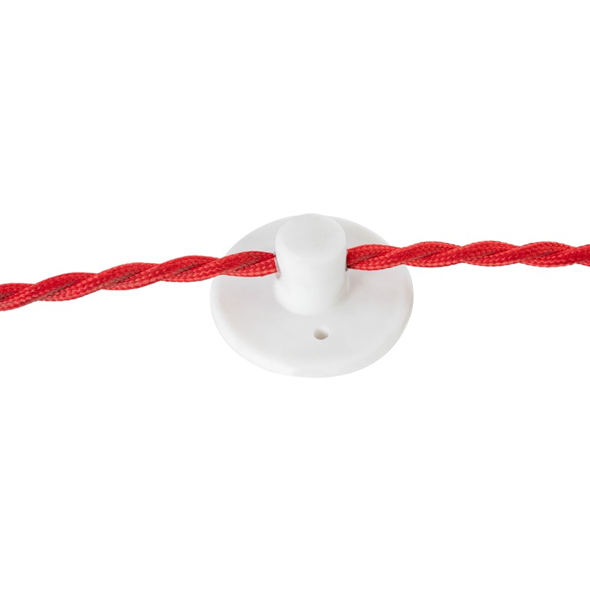 DIY  Επιτοίχιο Εξάρτημα Στήριξης Καλωδίου Φωτιστικού - Φ4.5 x Υ2cm - Λευκό - Σιλικόνης