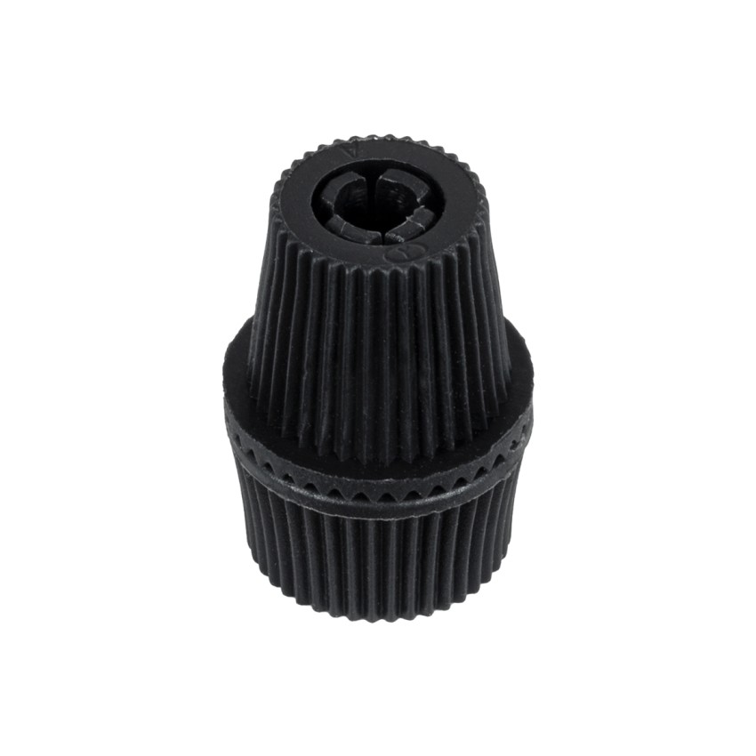 DIY  Επιτοίχιος Στυπιοθλίπτης - Στήριγμα Καλωδίου Φωτιστικού - Φ1.6 x Υ2.3cm - Μαύρο - Πλαστικό