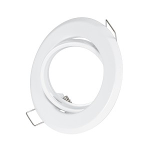 GLOBOSTAR® RAFY  Χωνευτή Κινούμενη Βάση για Σποτ MR16 με Ντουί GU10/GU5.3 IP20 - Λευκό - Μ9.2 x Π9.2 x Υ3.1cm / Q7cm