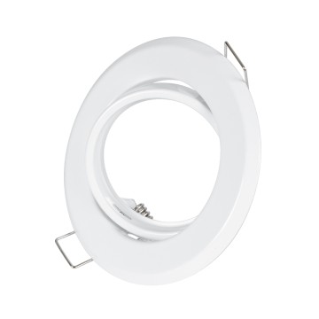 GLOBOSTAR® RAFY  Χωνευτή Κινούμενη Βάση για Σποτ MR16 με Ντουί GU10/GU5.3 IP20 - Λευκό - Μ9.2 x Π9.2 x Υ3.1cm / Q7cm