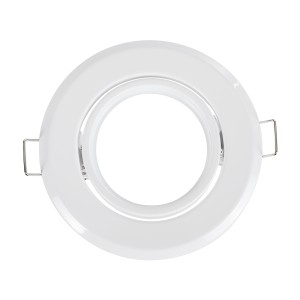 GLOBOSTAR® RAFY  Χωνευτή Κινούμενη Βάση για Σποτ MR16 με Ντουί GU10/GU5.3 IP20 - Λευκό - Μ9.2 x Π9.2 x Υ3.1cm / Q7cm