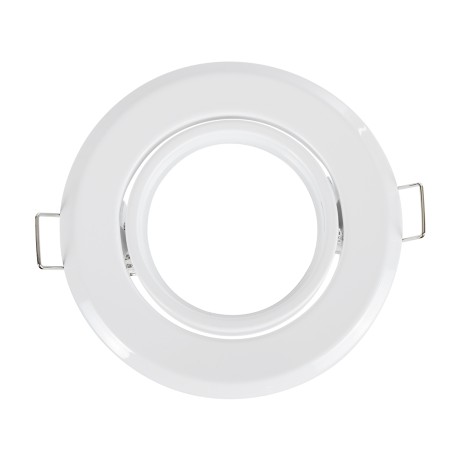 GLOBOSTAR® RAFY  Χωνευτή Κινούμενη Βάση για Σποτ MR16 με Ντουί GU10/GU5.3 IP20 - Λευκό - Μ9.2 x Π9.2 x Υ3.1cm / Q7cm