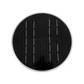 GLOBOSTAR® VEGGIE  Φωτιστικό Κολωνάκι Κήπου LED 10W 500lm 120° με Ενσωματωμένο Φωτοβολταϊκό Panel 6V 2W & Επαναφορτιζόμενη Μπαταρία Li-ion 3.2V 1800mAh με Αισθητήρα Ημέρας-Νύχτας Αδιάβροχο IP65 Ψυχρό Λευκό 6000K - Sanan SMD Chip - Μαύρο- Μ23 x Π23 x Υ