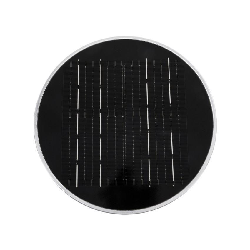 GLOBOSTAR® VEGGIE  Φωτιστικό Κολωνάκι Κήπου LED 10W 500lm 120° με Ενσωματωμένο Φωτοβολταϊκό Panel 6V 2W & Επαναφορτιζόμενη Μπαταρία Li-ion 3.2V 1800mAh με Αισθητήρα Ημέρας-Νύχτας Αδιάβροχο IP65 Ψυχρό Λευκό 6000K - Sanan SMD Chip - Μαύρο- Μ23 x Π23 x Υ