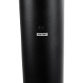 GLOBOSTAR® VEGGIE  Φωτιστικό Κολωνάκι Κήπου LED 10W 500lm 120° με Ενσωματωμένο Φωτοβολταϊκό Panel 6V 2W & Επαναφορτιζόμενη Μπαταρία Li-ion 3.2V 1800mAh με Αισθητήρα Ημέρας-Νύχτας Αδιάβροχο IP65 Ψυχρό Λευκό 6000K - Sanan SMD Chip - Μαύρο- Μ23 x Π23 x Υ