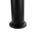 GLOBOSTAR® VEGGIE  Φωτιστικό Κολωνάκι Κήπου LED 10W 500lm 120° με Ενσωματωμένο Φωτοβολταϊκό Panel 6V 2W & Επαναφορτιζόμενη Μπαταρία Li-ion 3.2V 1800mAh με Αισθητήρα Ημέρας-Νύχτας Αδιάβροχο IP65 Ψυχρό Λευκό 6000K - Sanan SMD Chip - Μαύρο- Μ23 x Π23 x Υ