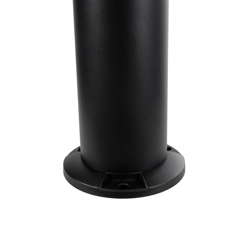 GLOBOSTAR® VEGGIE  Φωτιστικό Κολωνάκι Κήπου LED 10W 500lm 120° με Ενσωματωμένο Φωτοβολταϊκό Panel 6V 2W & Επαναφορτιζόμενη Μπαταρία Li-ion 3.2V 1800mAh με Αισθητήρα Ημέρας-Νύχτας Αδιάβροχο IP65 Ψυχρό Λευκό 6000K - Sanan SMD Chip - Μαύρο- Μ23 x Π23 x Υ
