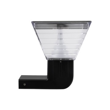 GLOBOSTAR® GRACIOUS  Μοντέρνο Φωτιστικό Τοίχου - Απλίκα LED 10W 500lm 120° με Ενσωματωμένο Φωτοβολταϊκό Panel 6V 2W & Επαναφορτιζόμενη Μπαταρία Li-ion 3.2V 1800mAh με Αισθητήρα Ημέρας-Νύχτας Αδιάβροχο IP65 Ρυθμιζόμενο Λευκό CCT με Διακόπτη στο Σώμα 27