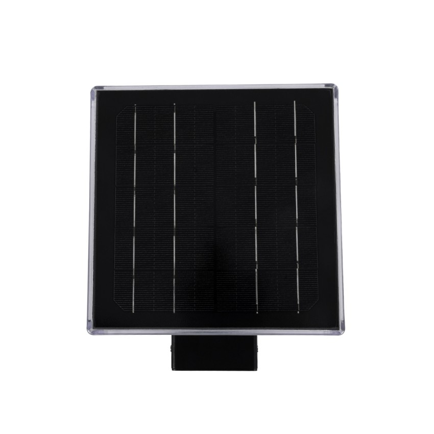 GLOBOSTAR® GRACIOUS  Μοντέρνο Φωτιστικό Τοίχου - Απλίκα LED 10W 500lm 120° με Ενσωματωμένο Φωτοβολταϊκό Panel 6V 2W & Επαναφορτιζόμενη Μπαταρία Li-ion 3.2V 1800mAh με Αισθητήρα Ημέρας-Νύχτας Αδιάβροχο IP65 Ρυθμιζόμενο Λευκό CCT με Διακόπτη στο Σώμα 27