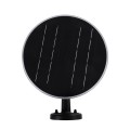 GLOBOSTAR® VEGGIE  Φωτιστικό Κολωνάκι Κήπου LED 10W 330lm 120° με Ενσωματωμένο Φωτοβολταϊκό Panel 6V 2W & Επαναφορτιζόμενη Μπαταρία Li-ion 3.2V 1800mAh με Αισθητήρα Ημέρας-Νύχτας Αδιάβροχο IP65 Ψυχρό Λευκό 6000K - Μαύρο- Μ23 x Π30 x Υ25cm