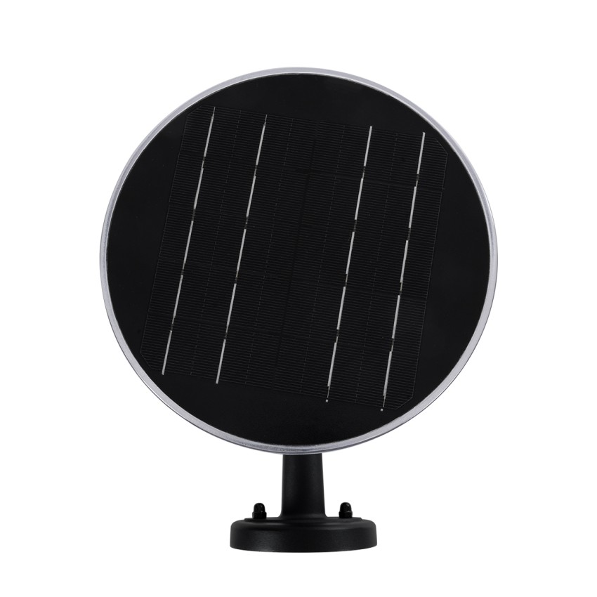 GLOBOSTAR® VEGGIE  Φωτιστικό Κολωνάκι Κήπου LED 10W 330lm 120° με Ενσωματωμένο Φωτοβολταϊκό Panel 6V 2W & Επαναφορτιζόμενη Μπαταρία Li-ion 3.2V 1800mAh με Αισθητήρα Ημέρας-Νύχτας Αδιάβροχο IP65 Ψυχρό Λευκό 6000K - Μαύρο- Μ23 x Π30 x Υ25cm