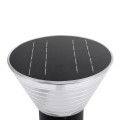 GLOBOSTAR® VEGGIE  Φωτιστικό Κολωνάκι Κήπου LED 10W 330lm 120° με Ενσωματωμένο Φωτοβολταϊκό Panel 6V 2W & Επαναφορτιζόμενη Μπαταρία Li-ion 3.2V 1800mAh με Αισθητήρα Ημέρας-Νύχτας Αδιάβροχο IP65 Ψυχρό Λευκό 6000K - Μαύρο- Μ23 x Π30 x Υ25cm