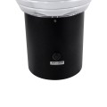 GLOBOSTAR® VEGGIE  Φωτιστικό Κολωνάκι Κήπου LED 10W 330lm 120° με Ενσωματωμένο Φωτοβολταϊκό Panel 6V 2W & Επαναφορτιζόμενη Μπαταρία Li-ion 3.2V 1800mAh με Αισθητήρα Ημέρας-Νύχτας Αδιάβροχο IP65 Ψυχρό Λευκό 6000K - Μαύρο- Μ23 x Π30 x Υ25cm