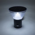 GLOBOSTAR® VEGGIE  Φωτιστικό Κολωνάκι Κήπου LED 10W 330lm 120° με Ενσωματωμένο Φωτοβολταϊκό Panel 6V 2W & Επαναφορτιζόμενη Μπαταρία Li-ion 3.2V 1800mAh με Αισθητήρα Ημέρας-Νύχτας Αδιάβροχο IP65 Ψυχρό Λευκό 6000K - Μαύρο- Μ23 x Π30 x Υ25cm